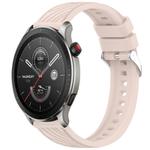 For Amazfit GTR 4 Stripe Texture 22mm Silicone Watch Band(Pink)