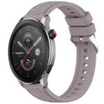 For Amazfit GTR 4 Stripe Texture 22mm Silicone Watch Band(Roland Purple)