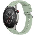 For Amazfit GTR 4 Stripe Texture 22mm Silicone Watch Band(Light Green)