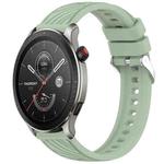 For Amazfit GTR 4 Pro Stripe Texture 22mm Silicone Watch Band(Light Green)