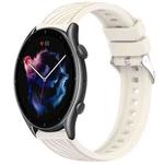 For Amazfit GTR 3 Stripe Texture 22mm Silicone Watch Band(Starlight)