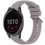 For Garmin Vivoactive 4 Stripe Texture 22mm Silicone Watch Band(Roland Purple)