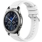 For Samsung Gear S3 Classic Stripe Texture 22mm Silicone Watch Band(White)