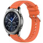 For Samsung Gear S3 Classic Stripe Texture 22mm Silicone Watch Band(Orange)