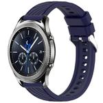 For Samsung Gear S3 Classic Stripe Texture 22mm Silicone Watch Band(Midnight Blue)