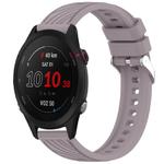 For Garmin Forerunner 255S Music Stripe Texture 18mm Silicone Watch Band(Roland Purple)