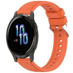 For Garmin Venu 2S Stripe Texture 18mm Silicone Watch Band(Orange)