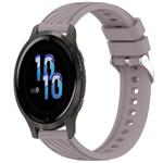 For Garmin Venu 2S Stripe Texture 18mm Silicone Watch Band(Roland Purple)