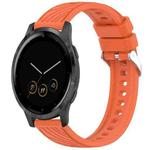 For Garmin Vivoactive 4S Stripe Texture 18mm Silicone Watch Band(Orange)