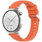 For Huawei Watch GT 5 41mm Stripe Texture 18mm Silicone Watch Band(Orange)