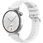 For Huawei Watch GT 4 41mm Stripe Texture 18mm Silicone Watch Band(White)