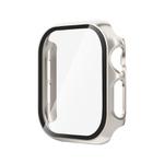 For Apple Watch Series 10 46mm Tempered Glass Film Integrated PC Watch Case(Starlight)