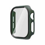 For Apple Watch Series 10 42mm Tempered Glass Film Integrated PC Watch Case(Green)