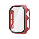 For Apple Watch Series 10 42mm Tempered Glass Film Integrated PC Watch Case(Red)