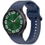 For Samsung Galaxy Watch 6 Classic 47mm Solid Color Colorful Buckle Quick Release Silicone Watch Band(Dark Blue)