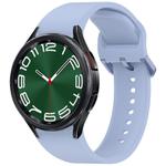 For Samsung Galaxy Watch 6 Classic 47mm Solid Color Colorful Buckle Quick Release Silicone Watch Band(Light Blue)