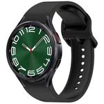 For Samsung Galaxy Watch 6 Classic 47mm Solid Color Colorful Buckle Quick Release Silicone Watch Band(Black)