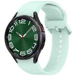 For Samsung Galaxy Watch 6 Classic 47mm Solid Color Colorful Buckle Quick Release Silicone Watch Band(Light Green)