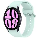 For Samsung Galaxy Watch 6 44mm Solid Color Colorful Buckle Quick Release Silicone Watch Band(Light Green)