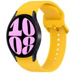 For Samsung Galaxy Watch 6 44mm Solid Color Colorful Buckle Quick Release Silicone Watch Band(Yellow)