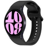 For Samsung Galaxy Watch 6 40mm Solid Color Colorful Buckle Quick Release Silicone Watch Band(Black)