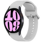 For Samsung Galaxy Watch 6 40mm Solid Color Colorful Buckle Quick Release Silicone Watch Band(Gray)