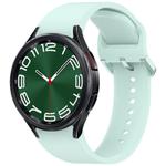 For Samsung Galaxy Watch 6 Classic 43mm Solid Color Colorful Buckle Quick Release Silicone Watch Band(Light Green)