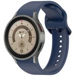 For Samsung Galaxy Watch 5 Pro Solid Color Colorful Buckle Quick Release Silicone Watch Band(Dark Blue)