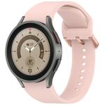 For Samsung Galaxy Watch 5 Pro Solid Color Colorful Buckle Quick Release Silicone Watch Band(Pink)