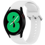 For Samsung Galaxy Watch 4 40 / 44mm Solid Color Colorful Buckle Quick Release Silicone Watch Band(White)