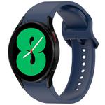 For Samsung Galaxy Watch 4 40 / 44mm Solid Color Colorful Buckle Quick Release Silicone Watch Band(Dark Blue)