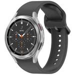 For Samsung Galaxy Watch 4 Classic 46 / 42mm Solid Color Colorful Buckle Quick Release Silicone Watch Band(Dark Gray)