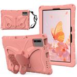 For Lenovo Tab M11 / Xiaoxin Pad 11 2024 Butterfly Bracket EVA Shockproof Tablet Case(Pink Orange)