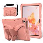 For Lenovo Tab M10 HD TB-328 10.1 Butterfly Bracket EVA Shockproof Tablet Case(Pink Orange)