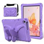 For Lenovo Tab M10 HD TB-328 10.1 Butterfly Bracket EVA Shockproof Tablet Case(Light Purple)