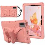 For Huawei MatePad SE 11 2024 Butterfly Bracket EVA Shockproof Tablet Case(Pink Orange)