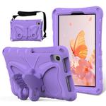 For Huawei MatePad T8 8.0 2020 Butterfly Bracket EVA Shockproof Tablet Case(Light Purple)