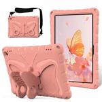 For Amazon Kindle Fire HD10 2021/2023 Butterfly Bracket EVA Shockproof Tablet Case(Pink Orange)