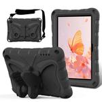 For Amazon Kindle Fire HD7 2022 Butterfly Bracket EVA Shockproof Tablet Case(Black)