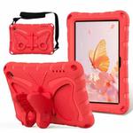 For Amazon Kindle Fire HD7 2022 Butterfly Bracket EVA Shockproof Tablet Case(Red)