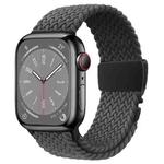 For Apple Watch 42mm / 9 41mm / 40mm / 38mm Metal Buckle Nylon Braided Watch Band(Gray)