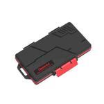 SD / TF / XQD / CF / SIM / TF Memory Card Multi-in-one Waterproof Dust-proof Storage Box(Black Red)