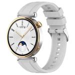 For Huawei Watch GT 5 46mm Silver Buckle Quick Release Silicone Watch Band(Light Gray)