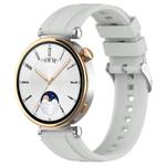 For Huawei Watch GT 5 41mm Silver Buckle Quick Release Silicone Watch Band(Light Gray)