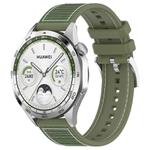 For Huawei Watch GT 5 46mm Hybrid Nylon Braid Silicone Watch Band(Spruce Green)