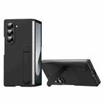 For Samsung Galaxy Z Fold5 5G Skin-feel Holder Shockproof Phone Case(Black)