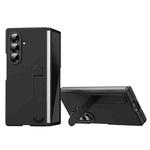 For Samsung Galaxy Z Fold7 5G Skin-feel Holder Shockproof Phone Case(Black)
