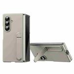 For Samsung Galaxy Z Fold7 5G Skin-feel Holder Shockproof Phone Case(Gold)