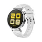 For Huawei Watch GT 5 41mm Solid Figure Homochromy Silicone Watch Band(White)