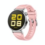 For Huawei Watch GT 5 41mm Solid Figure Homochromy Silicone Watch Band(Pink)